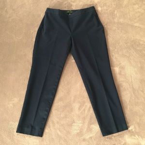 Talbots Chatham Ankle Pants Curvy Fit Solid Navy Blue